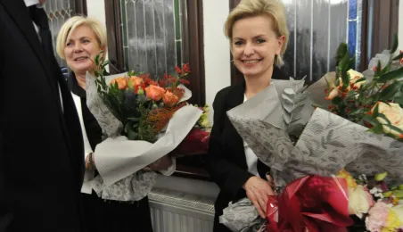 Skarbnik Miasta Aneta Pietrzak i dyrektor Wydziału Budżetu Beata Łuczak