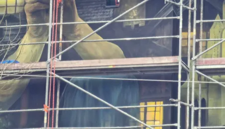 Mural "Piecza toruńska" - prace, 1.12.2024 r.