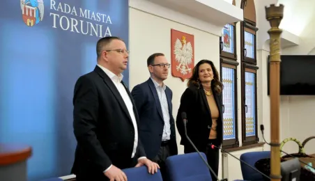 Przewodniczący RMT Łukasz Walkusz z radnymi 