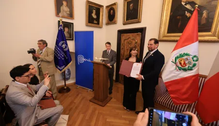 Wręczenie nominacji konsulowi honorowemu Peru w Toruniu