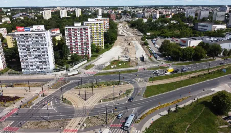 W Toruniu trwa budowa fragmentu Trasy Staromostowej w rejonie targowiska miejskiego.