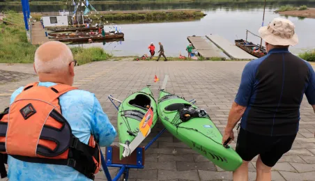 Kajakarze dopłynęli do Torunia, 7.08.2025 r.