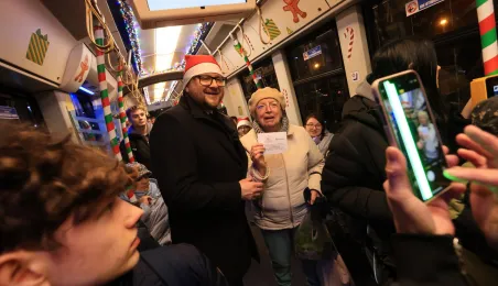 Pierwszy przejazd świątecznego tramwaju już za nami!