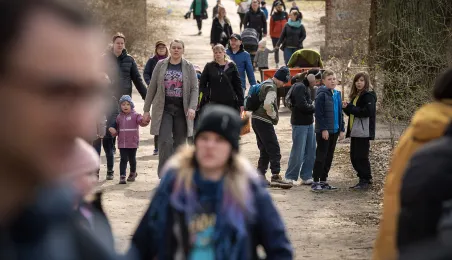 Leśne poszukiwanie pisanek na Barbarce