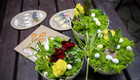 Leśne poszukiwanie pisanek na Barbarce