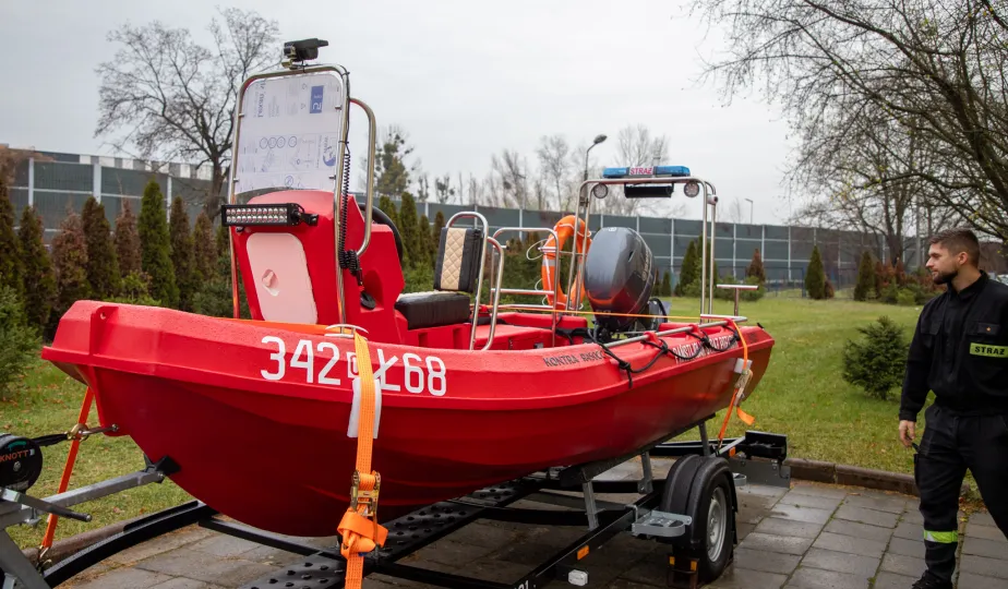 Łódź sonarowa do ratownictwa wodnego, zakupiona przy udziale GMT