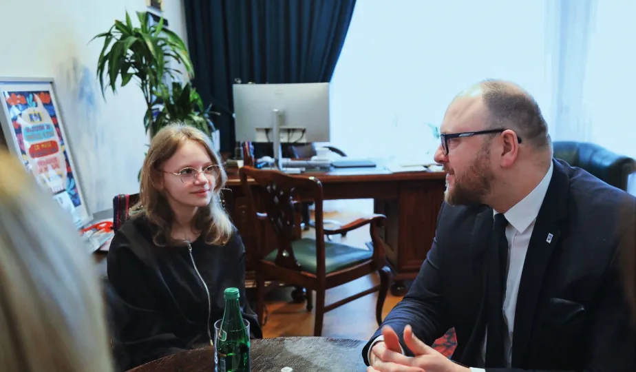 Spotkanie Prezydenta Gulewskiego z bohaterką