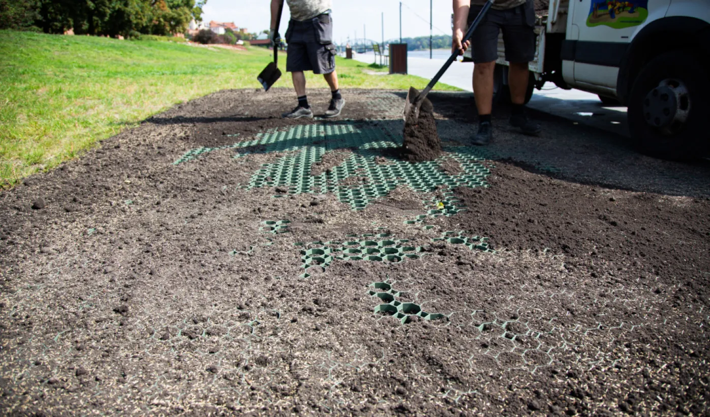 Usprawnianie bulwaru, sierpień 2024 r.