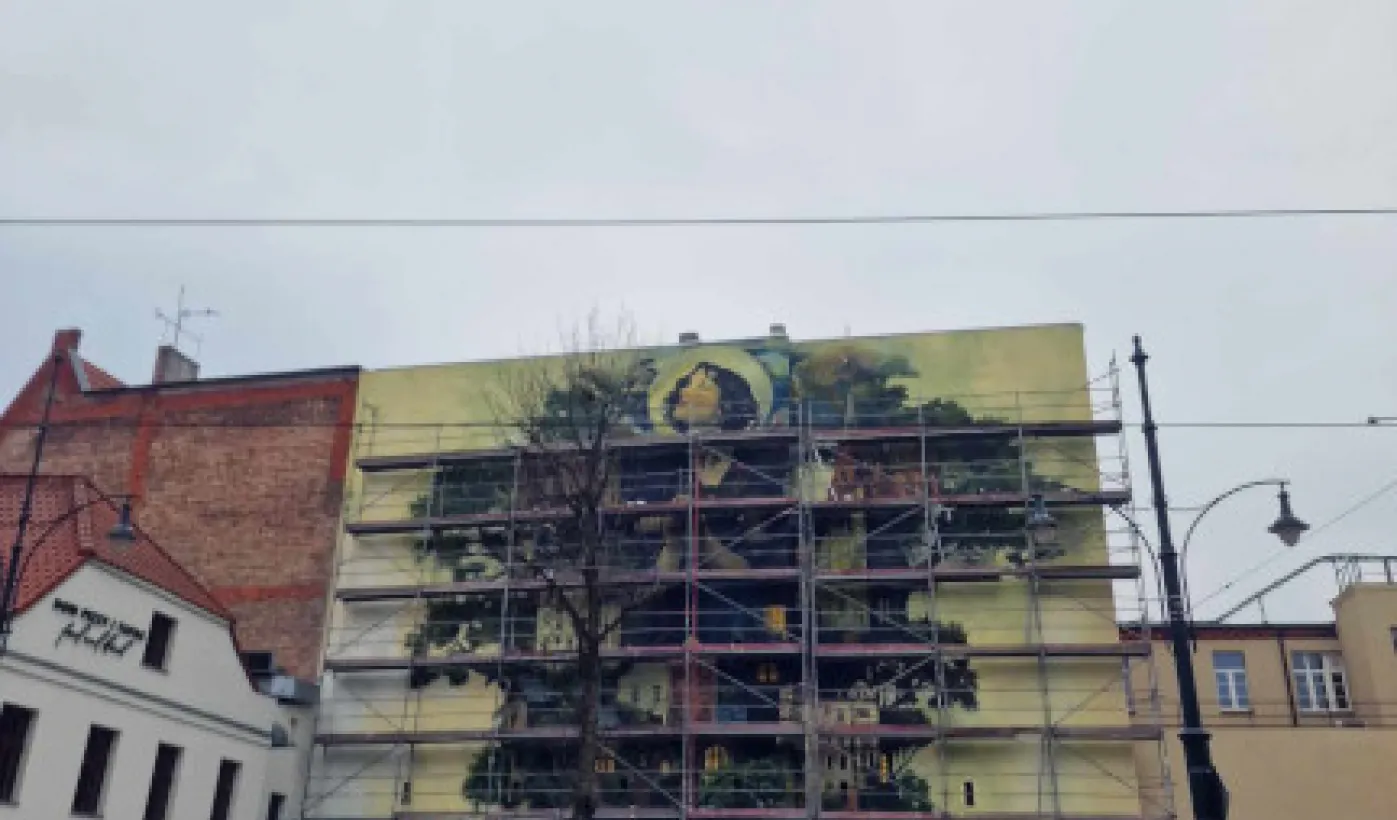 Mural "Piecza toruńska" - prace, 1.12.2024 r.