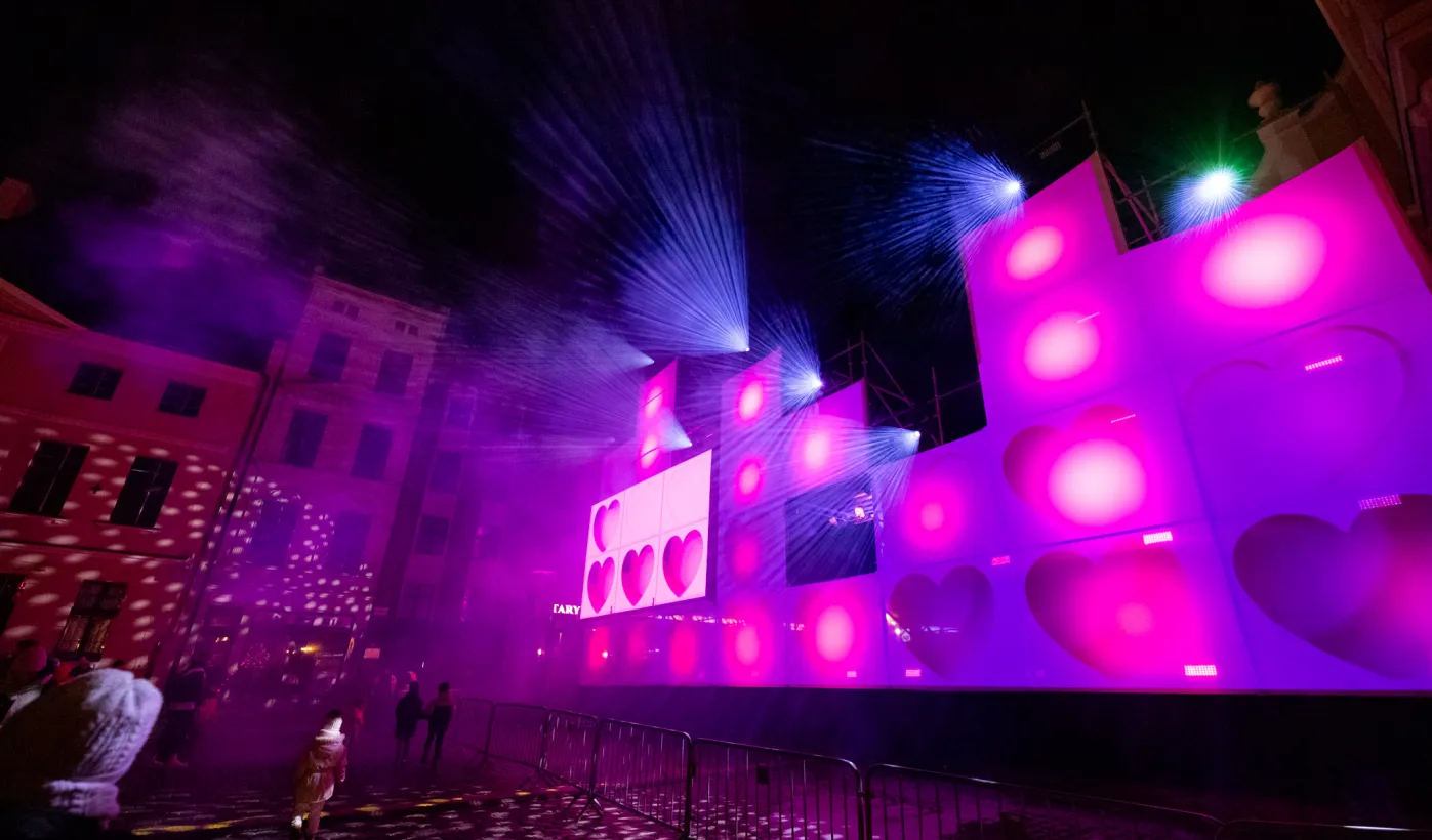 Walentynkowy wieczór w Rynku Staromiejskim