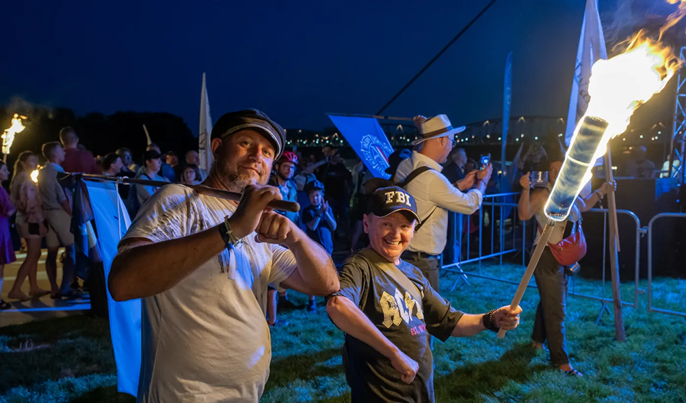 9. Festiwal Wisły - powitanie flisaków w Toruniu