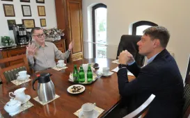Spotkanie wiceprezydenta Adama Szponki z prof. Aleksandrem Wolszczanem