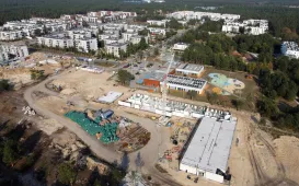 Osiedle Jar i budowa szkoły przy ul. Grasera z lotu ptaka, fot. Sławomir Kowalski