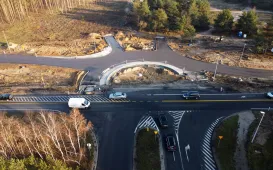 Prace na skrzyżowaniu ulic Grudziądzkiej i Strobanda