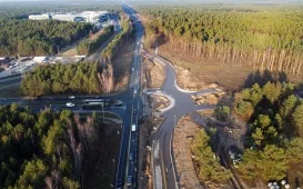 Prace na skrzyżowaniu ulic Grudziądzkiej i Strobanda