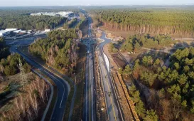 Prace na skrzyżowaniu ulic Grudziądzkiej i Strobanda