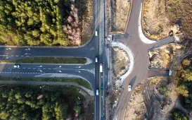 Prace na skrzyżowaniu ulic Grudziądzkiej i Strobanda