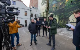 Odsłonięcie muralu "Piecza toruńska", 6.12.2024 r.