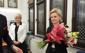 Skarbnik Miasta Aneta Pietrzak i dyrektor Wydziału Budżetu Beata Łuczak