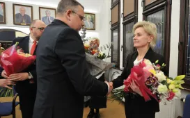 Przewodniczący Rady Łukasz Walkusz i Skarbnik Miasta Aneta Pietrzak