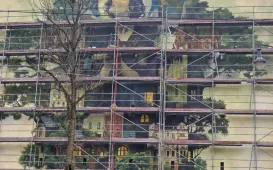 Mural "Piecza toruńska" - prace, 1.12.2024 r.