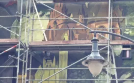 Mural "Piecza toruńska" - prace, 1.12.2024 r.