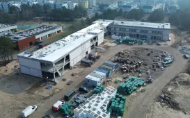 Budowa szkoły podstawowej przy ul. Grasera - stan prac na 12.03.2025 r.