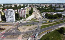 W Toruniu trwa budowa fragmentu Trasy Staromostowej w rejonie targowiska miejskiego.