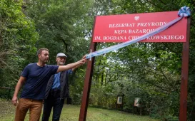 Odsłonięcie tablicy na Kępie Bazarowej