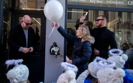 Aniołek prz ul. Szczytej 6 odsłonięty, 2.03.2026