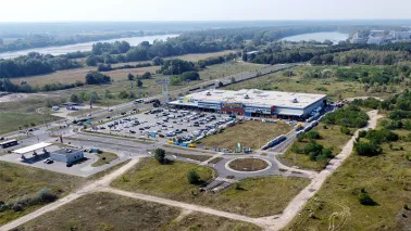 Widok z drona na Port Drzewny