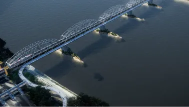 Wizualizacja planowanej kładki pieszo-rowerowej przez Wisłę