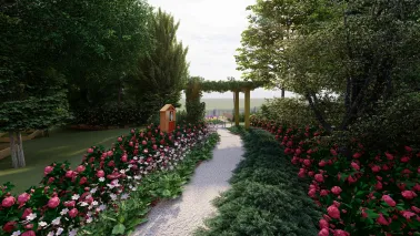 Wizualizacja fragmentu przyszłego parku kieszonkowego "Skwer Polski"