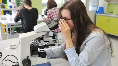 Studenci w laboratotium