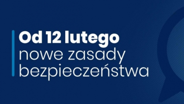 Grafika rządowa dot. nowych zasad bezpieczeństwa od 12 lutego