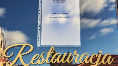 Zdjęcie szyby w restauracji z informacją o zamknięciu