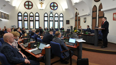 Rada Miasta Torunia w sali obrad podczas sesji