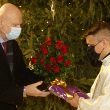 Na zdjęciu: prezydent Michał Zaleski i proboszcz parafii na Rybakach